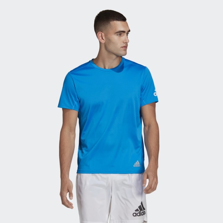 T-shirt Run It Bleu Rush Adidas