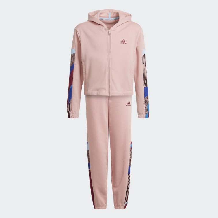Adidas Survêtement En Coton Imprimé Wildshape Mauve