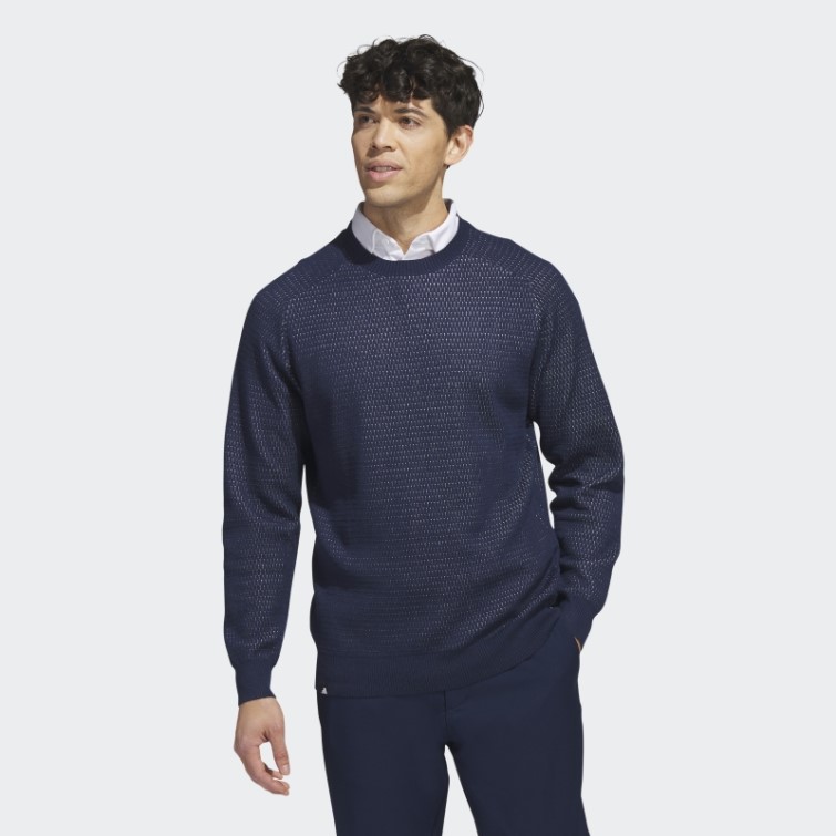 Adidas Sweat-shirt De Golf à Mailles Plates Ultimate365 Tour Bleu Marine