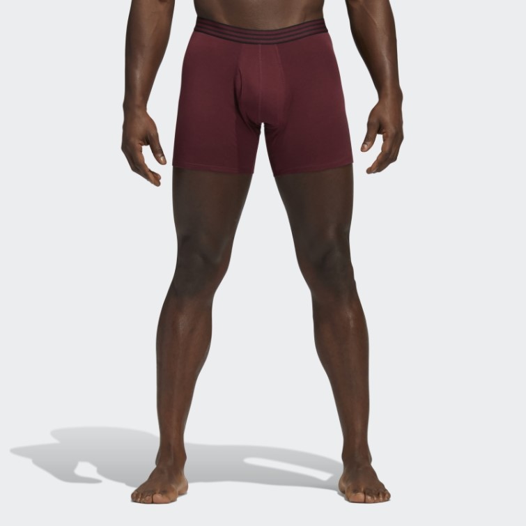 Boxers En Coton 4 Paires Adidas Bordeaux