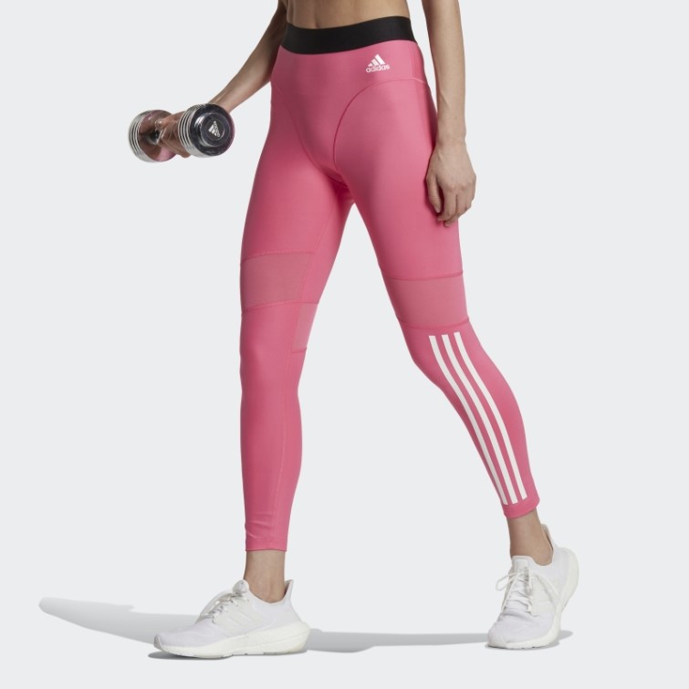 Legging Adidas Hyperglam 3 Bandes 7/8 Magenta