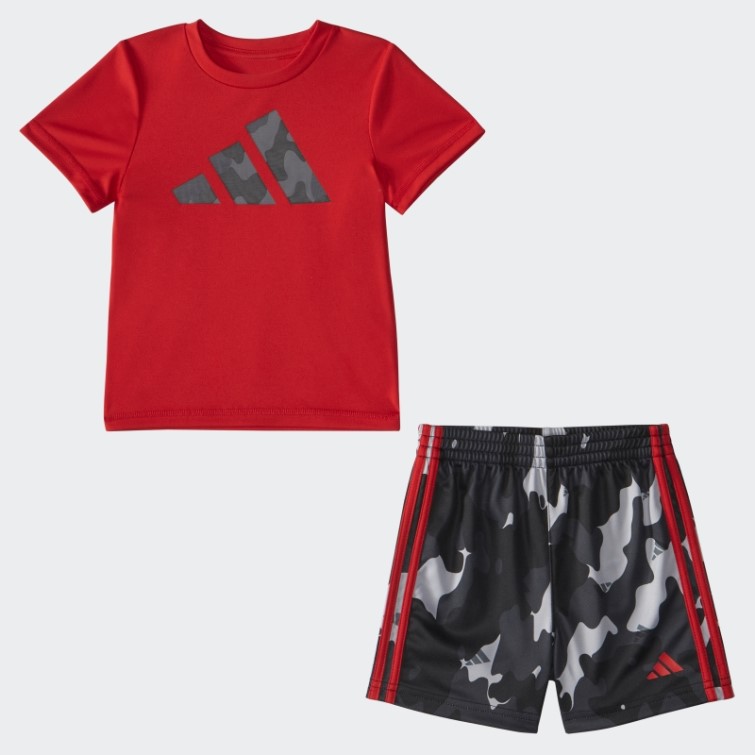 Adidas Scarlet Ibpoly Tee Camo Aop Short
