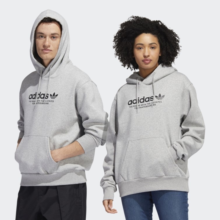 Sweat à Capuche Avec Logo Adidas Skateboarding 4.0 Gris Moyen (non Genré)