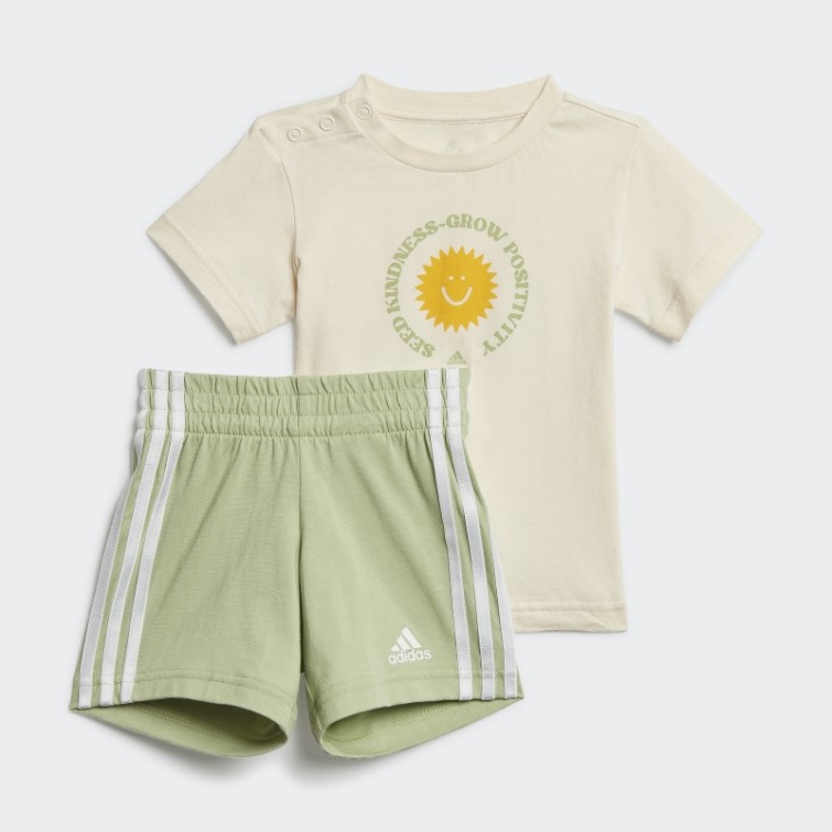 Ensemble Adidas Grow Positive En Coton Bio Blanc