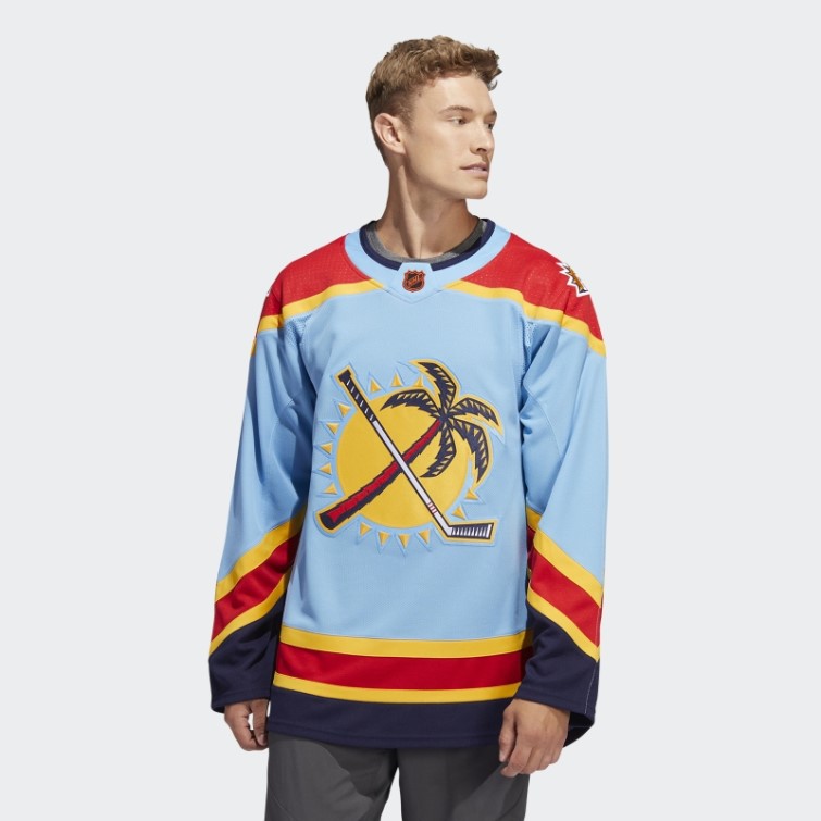 Maillot Panthers Authentique Reverse Wordmark Adidas Bleu Ciel 10