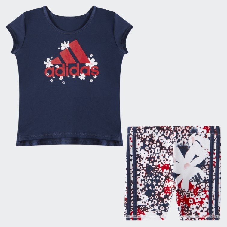 Ensemble Vélo Adidas Ig Ss Grphtee Aop Athlétique Bleu Marine