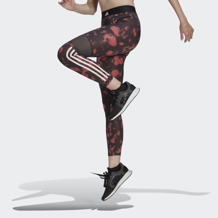 Legging 7/8 Imprimé Hyperglam Adidas Rouge