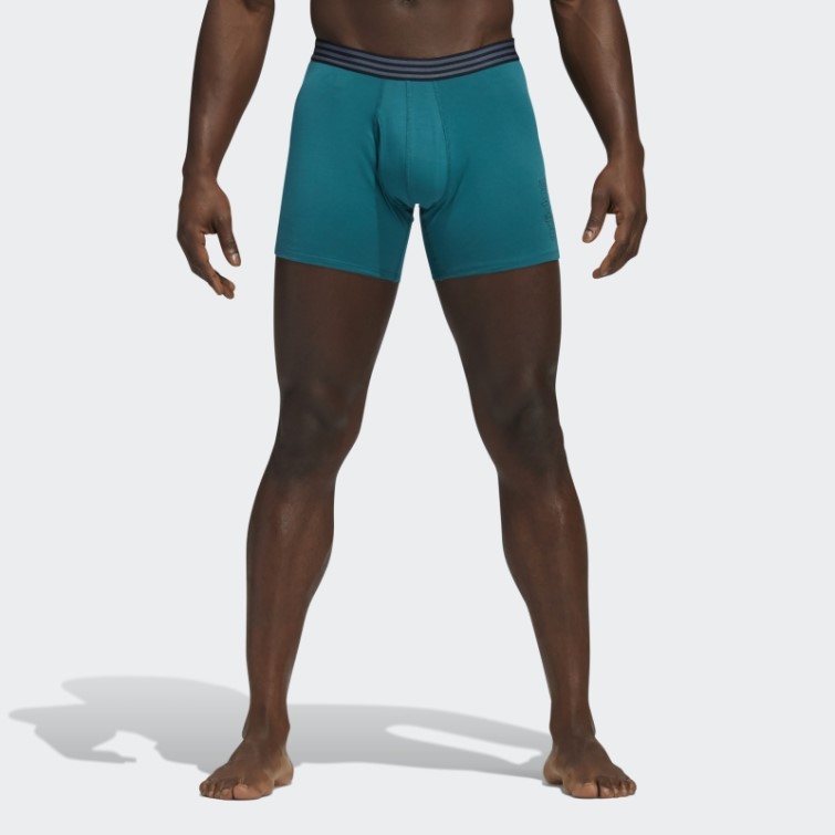 Boxer En Coton 4 Paires Vert Foncé Adidas