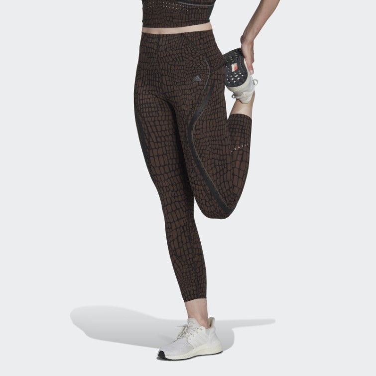 Adidas Legging Tlrd Hiit Croco Luxe Training 7/8 Marron