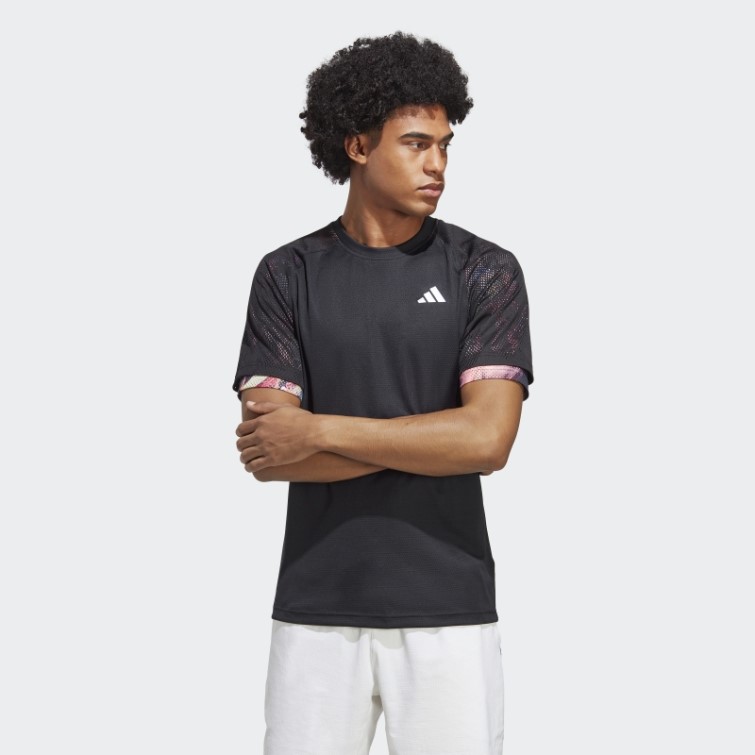 T-shirt Adidas Melbourne Tennis Heat.rdy Raglan Noir