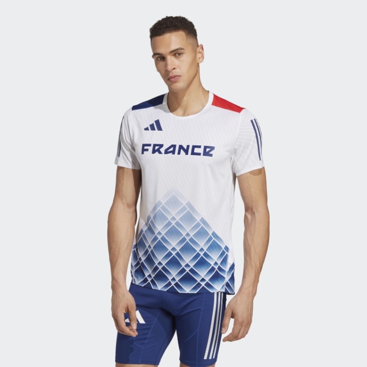 T-shirt Adidas Adizero Promo Blanc