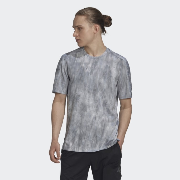T-shirt à Teinture Par Pulvérisation Adidas D'entraînement Argenté