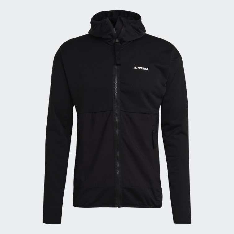 Veste De Randonnée à Capuche Terrex Tech Fleece Light Noir Adidas
