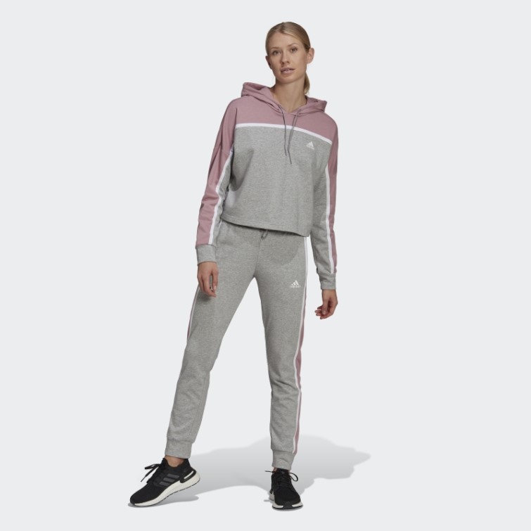 Survetement Adidas Sportswear Subtil Block Gris Moyen Mode