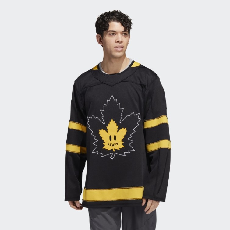 Maillot Toronto Maple Leafs X Draw House Alternate Réversible Adidas Authentique Noir
