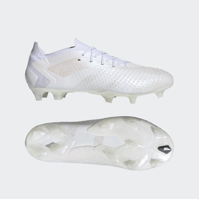 Adidas Predator Precision.1 Bottes Basses Pour Sol Ferme Blanc Fashion