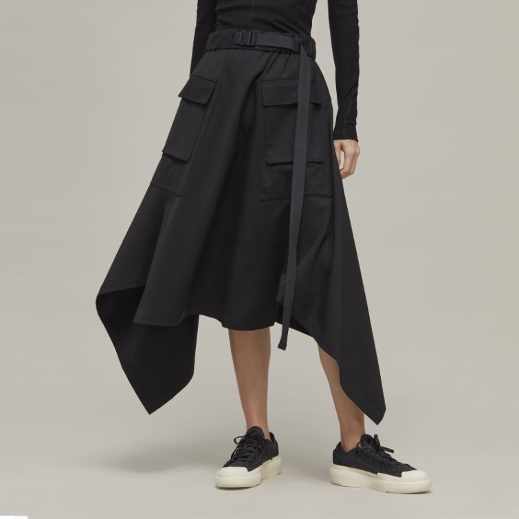 Adidas Y-3 Jupe En Laine Raffinée