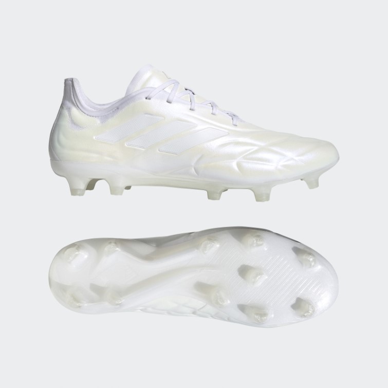 Adidas Copa Pure.1 Chaussures De Sol Ferme Blanches