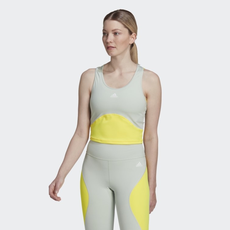 Aeroready Train Hiit Crop Débardeur Vert Adidas
