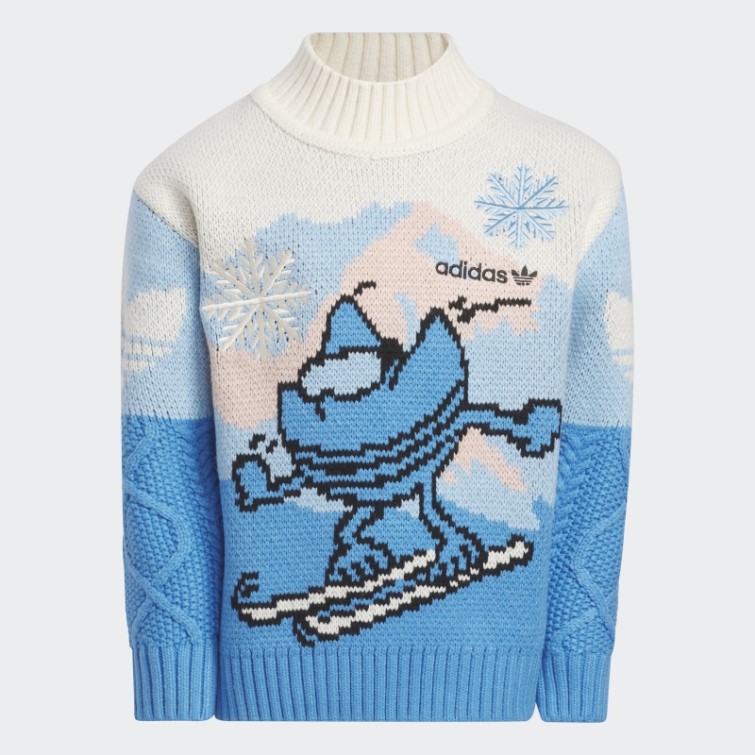 Pull De Noel Adidas Blanc