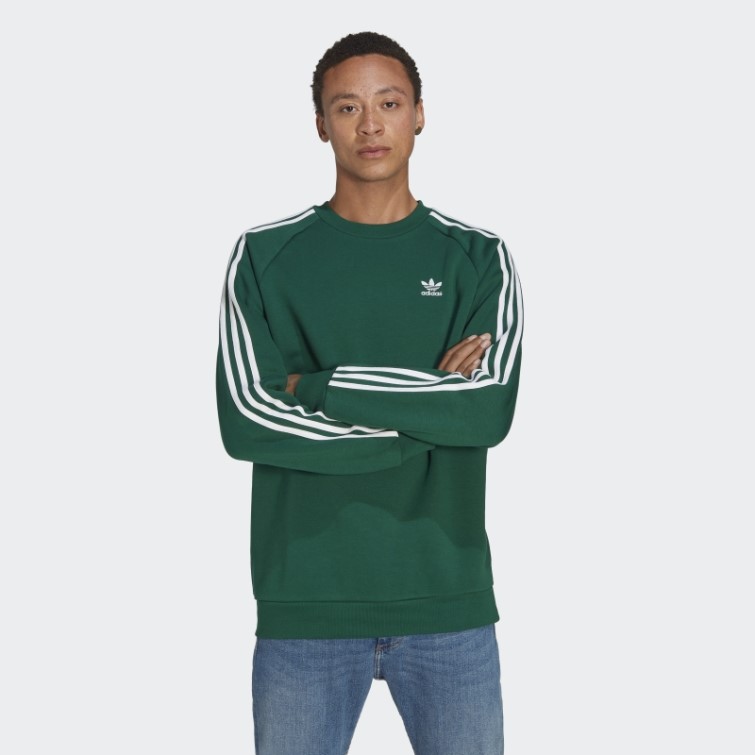 Adicolor Classics 3-stripes Crew Sweatshirt Adidas Vert Foncé