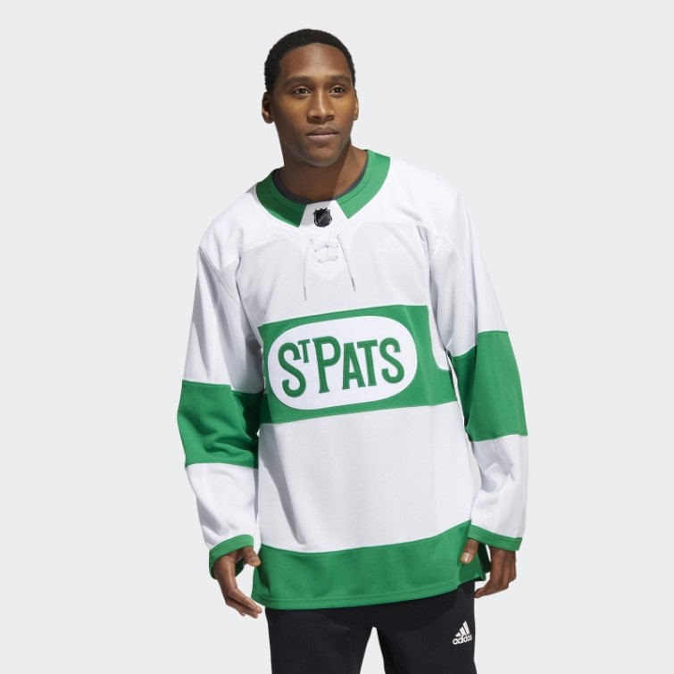 Maillot Maple Leafs St Pats Adidas Blanc