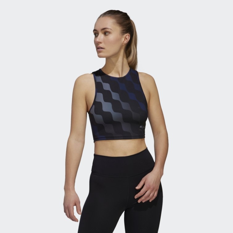 Adidas X Marimekko Train Icons Débardeur Imprimé Noir Chaud