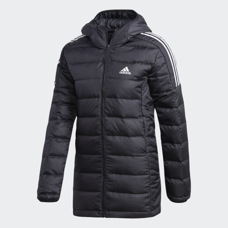 Parka à Capuche En Duvet Léger Essentials Noir Adidas