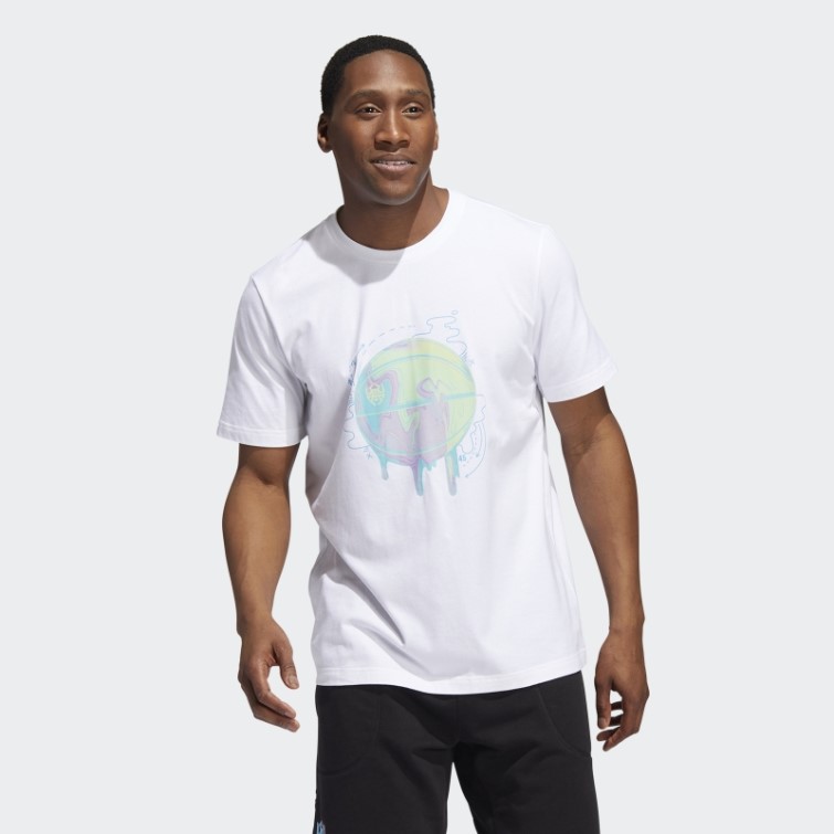 Adidas Blanc D.o.n. Numéro 4 T-shirt De Rêve