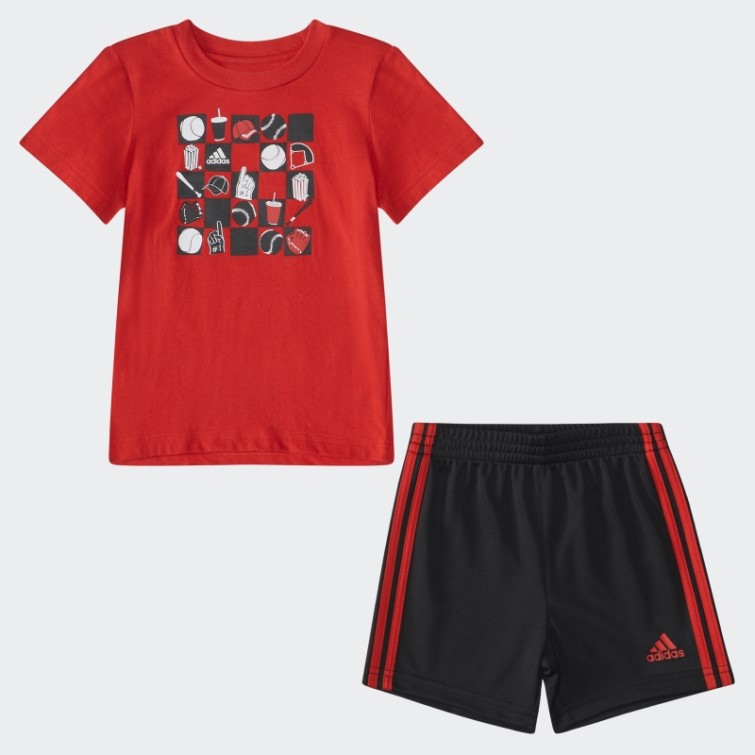 Adidas Scarlet Ib Grpx Ensemble T-shirt Et Short