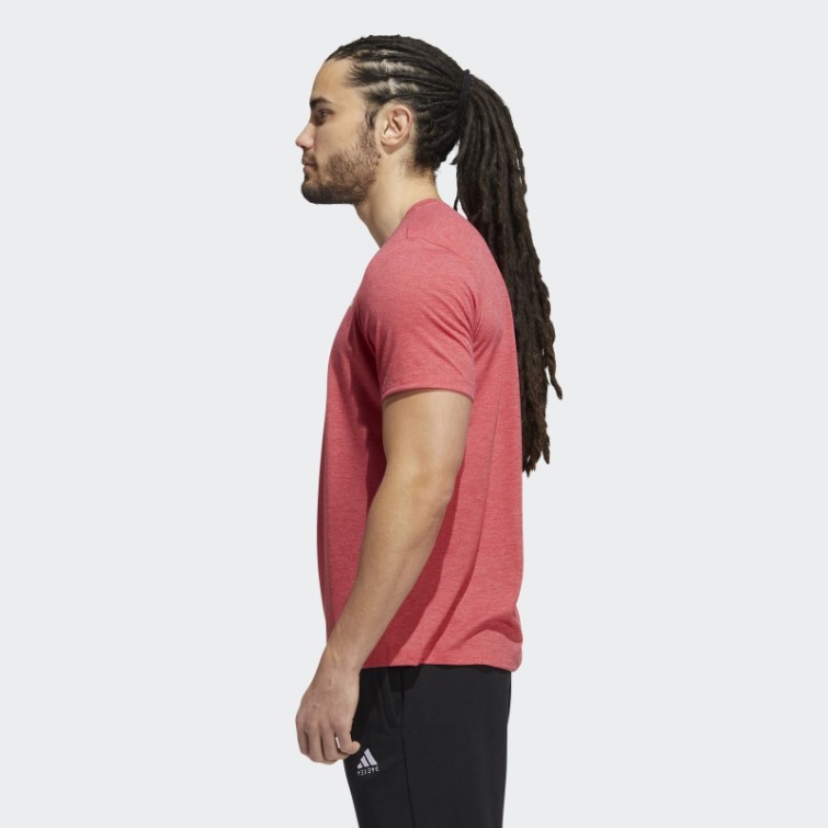 Adidas Scarlet Mel Aeroready Conçu Pour Déplacer T-shirt De Sport Chiné