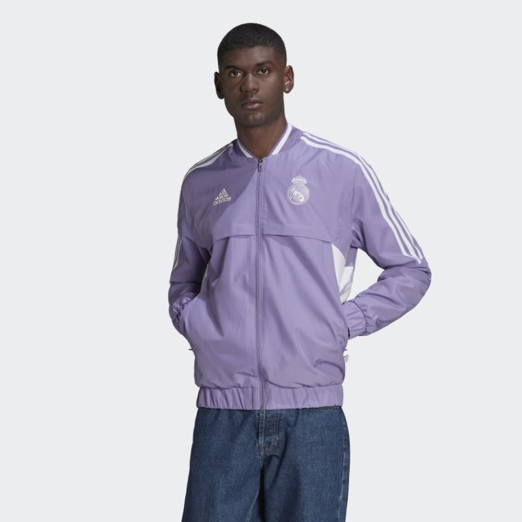 Veste Hymne Du Real Madrid Adidas Lilas