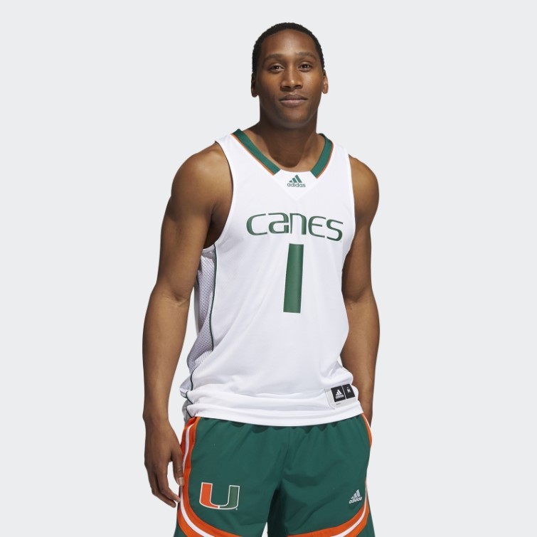Maillot Adidas Hurricanes Ncaa Swingman Blanc