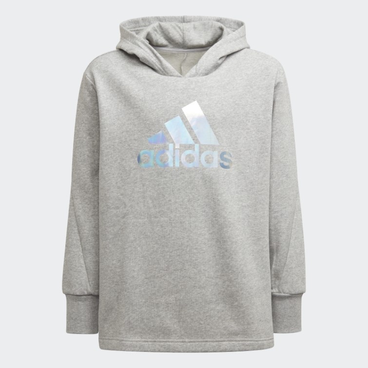 Adidas Dance Sweat à Capuche Imprimé Métallisé Gris Moyen