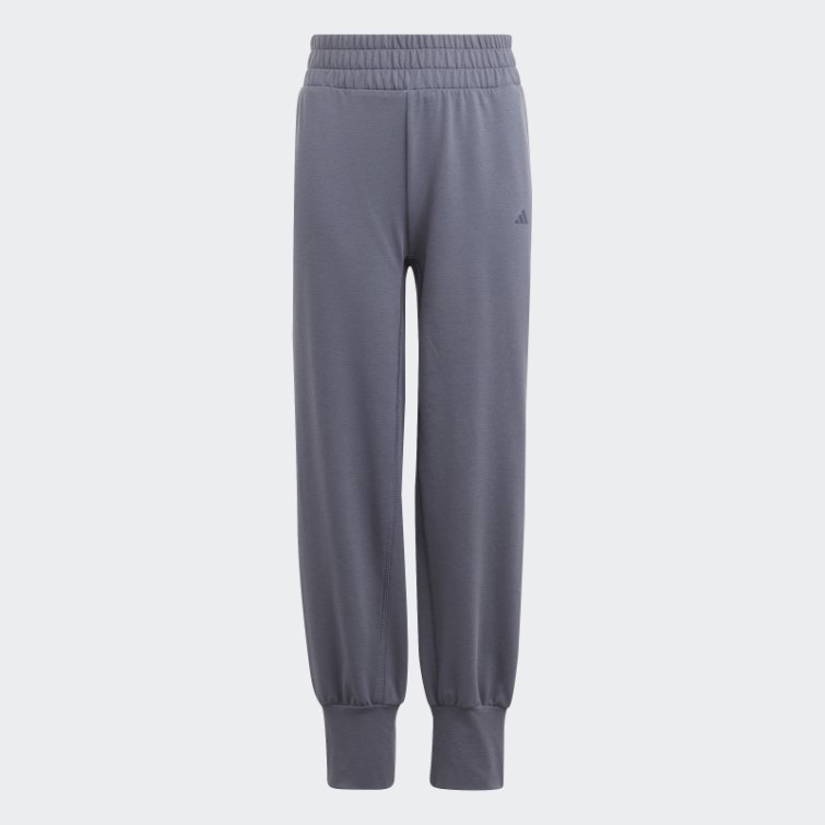 Pantalon De Yoga Taille Haute Adidas Aeroready Bleu Marine