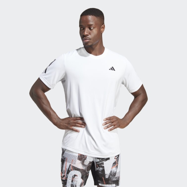 T-shirt De Tennis Adidas Club 3-stripes Blanc