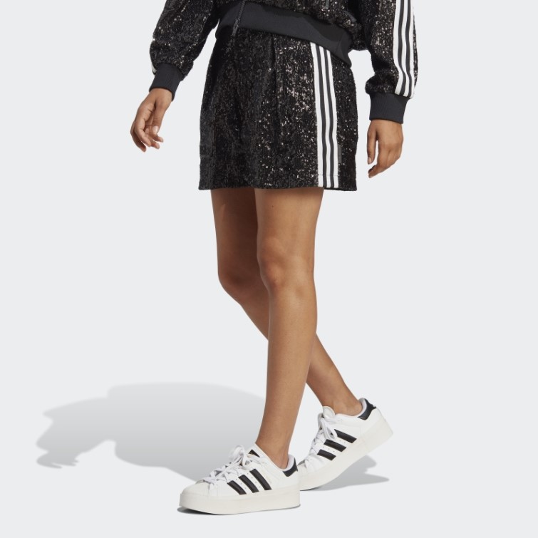 Adidas Blue Version Sequin Shorts Noir