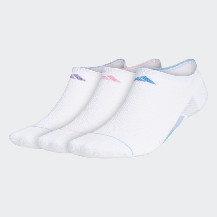 3 Paires De Chaussettes Invisibles à Rayures Superlite Blanc Chaud Adidas