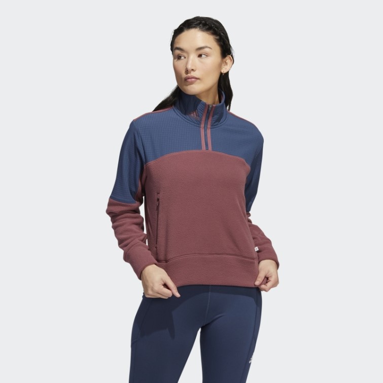 Adidas Veste Polaire 1/4-zip Bordeaux
