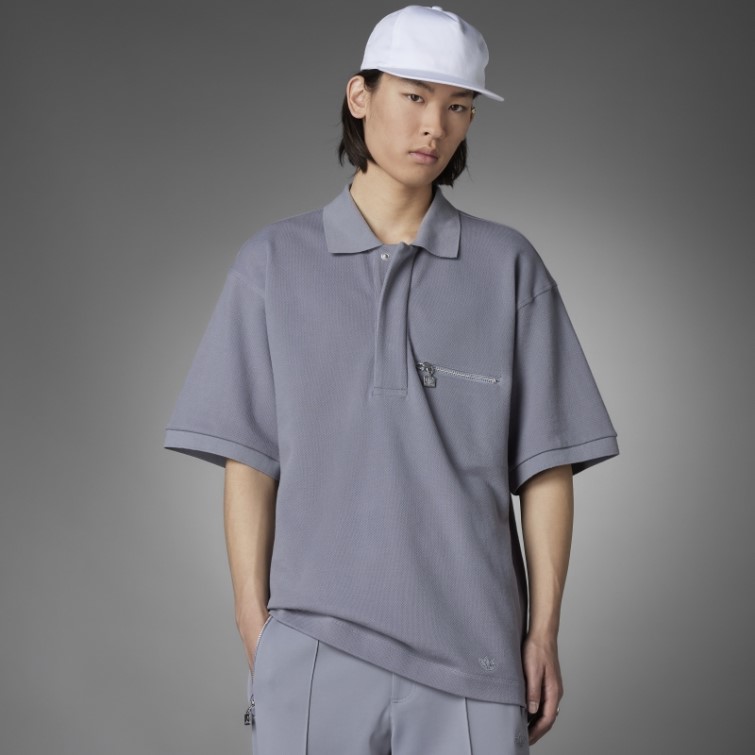 Polo Tie-break Version Gris Bleu Adidas