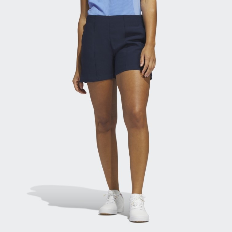 Adidas - Short De Golf à Enfiler Bleu Marine Pintuck 5 Pouces