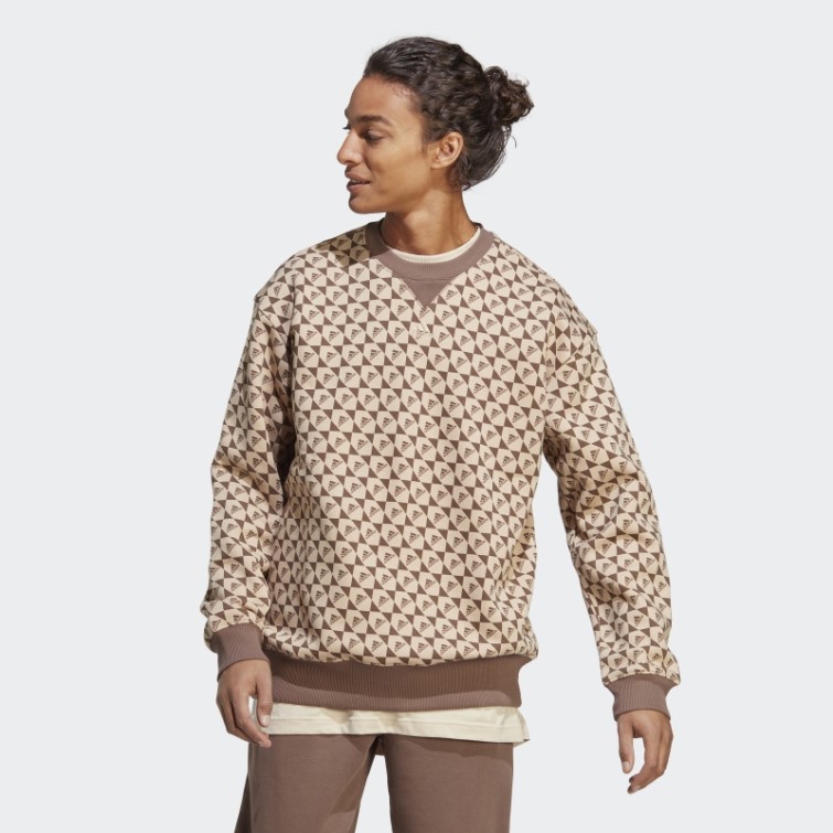 Sweat Adidas All Szn X Logomania Beige