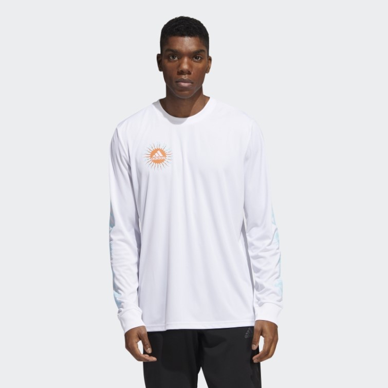 T-shirt Manches Longues Graphique Liberty Running Adidas Blanc