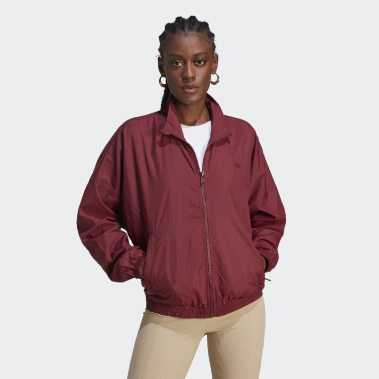 Haut De Survêtement En Nylon Premium Essentials Rouge Adidas