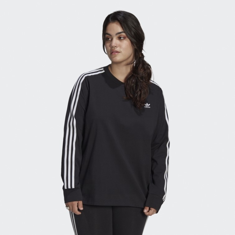 T-shirt à Manches Longues Adicolor Classics Noir (taille Plus) Adidas