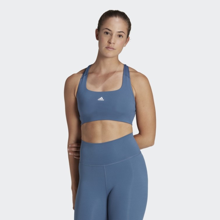 Soutien-gorge à Maintien Moyen Adidas Powerimpact Training Acier