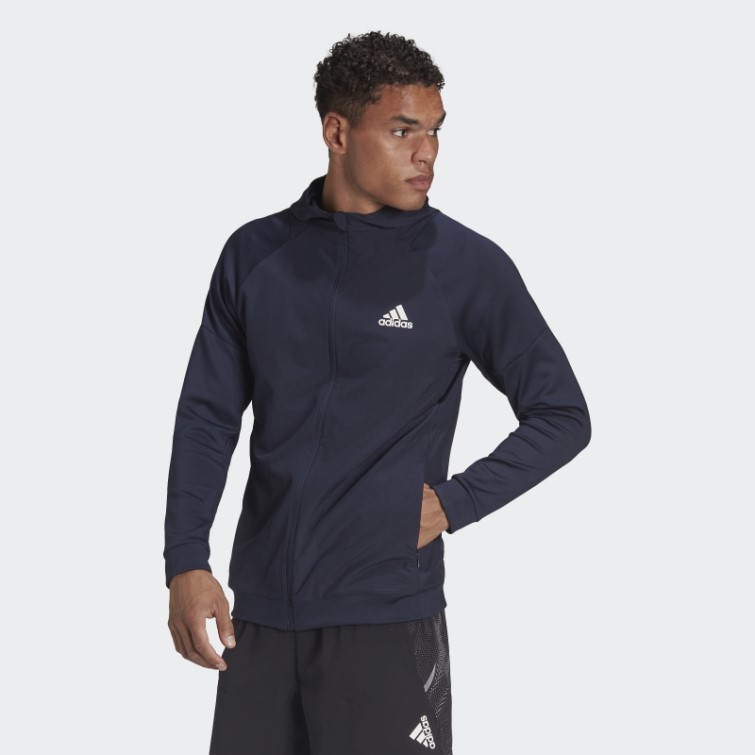 Sweat à Capuche Zippé D'entraînement D'encre Adidas