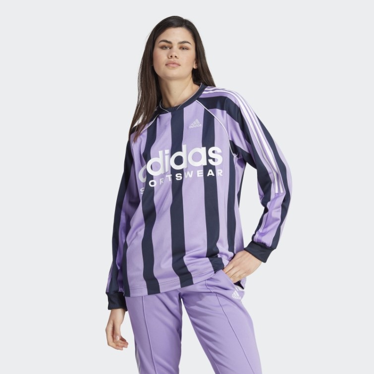 Maillot Jacquard Manches Longues Adidas Violet