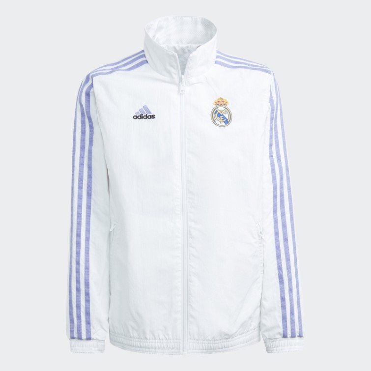 Veste Hymne Du Real Madrid Adidas Blanche