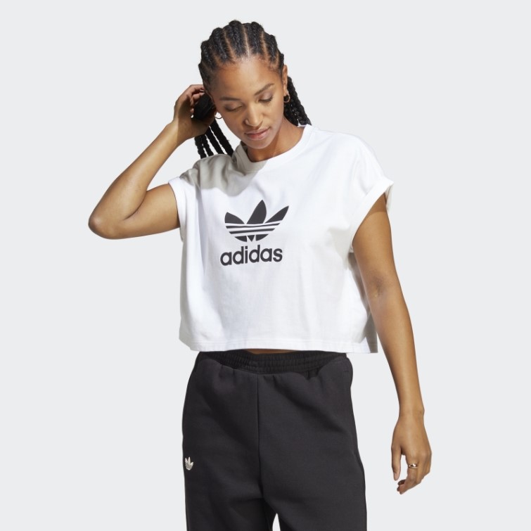 Adicolor Classics T-shirt Court Trèfle Adidas Blanc